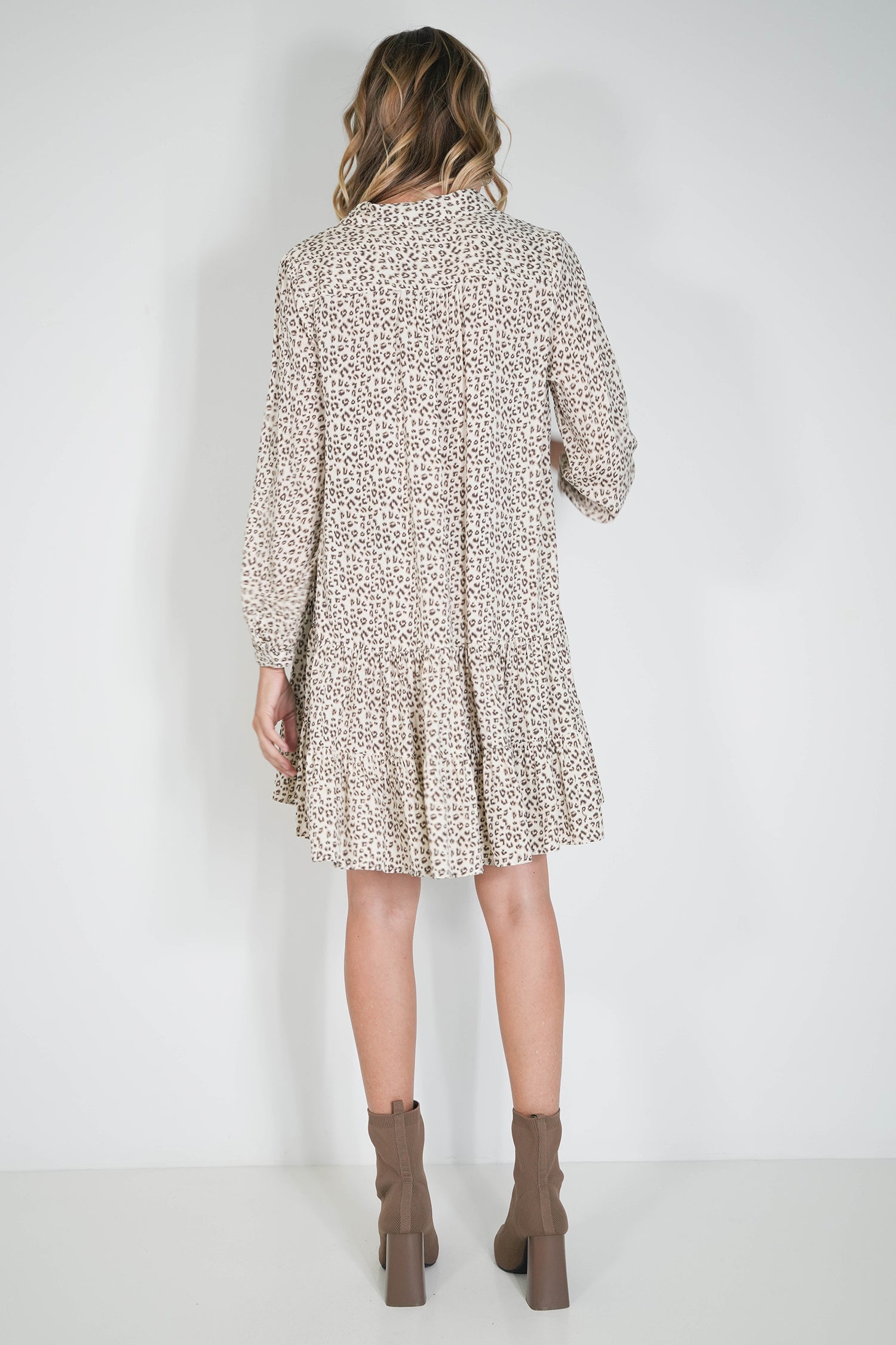 Cream Winter Leopard Tunic
