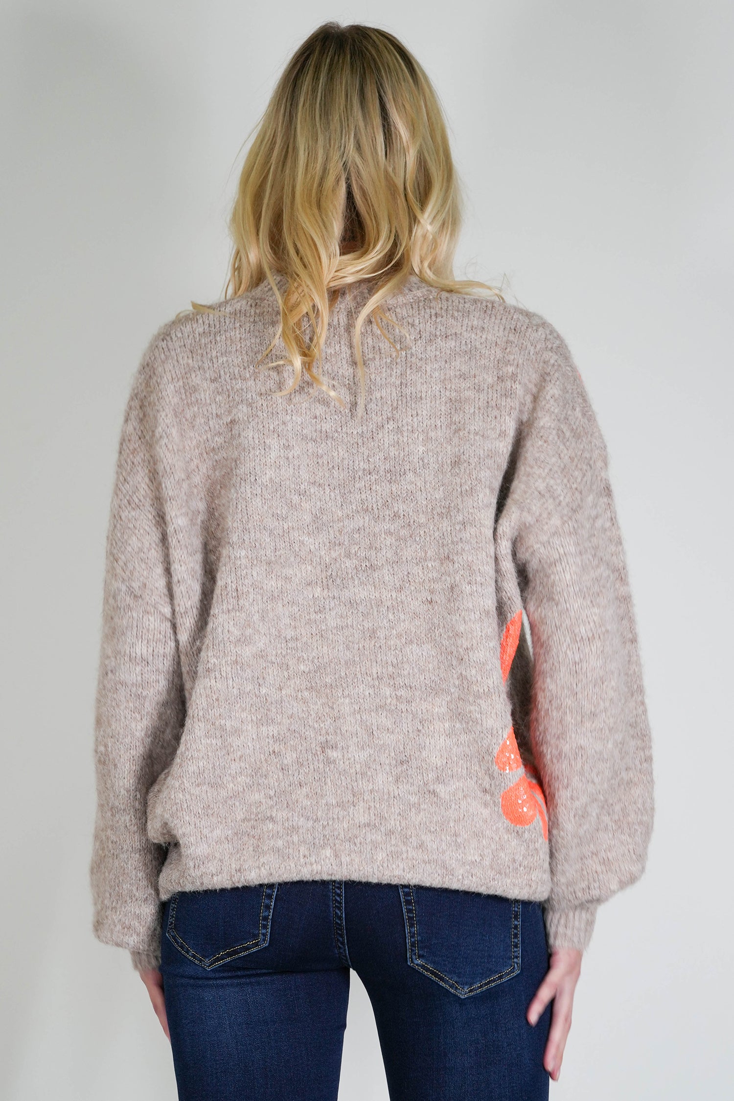 Taupe and Orange Britney Jumper