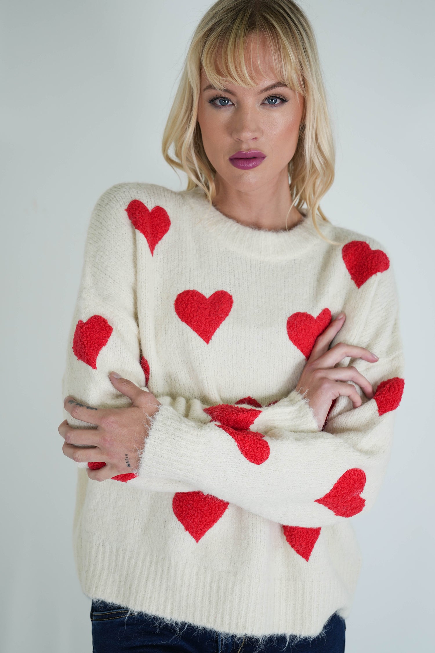 Cream Love Jumper