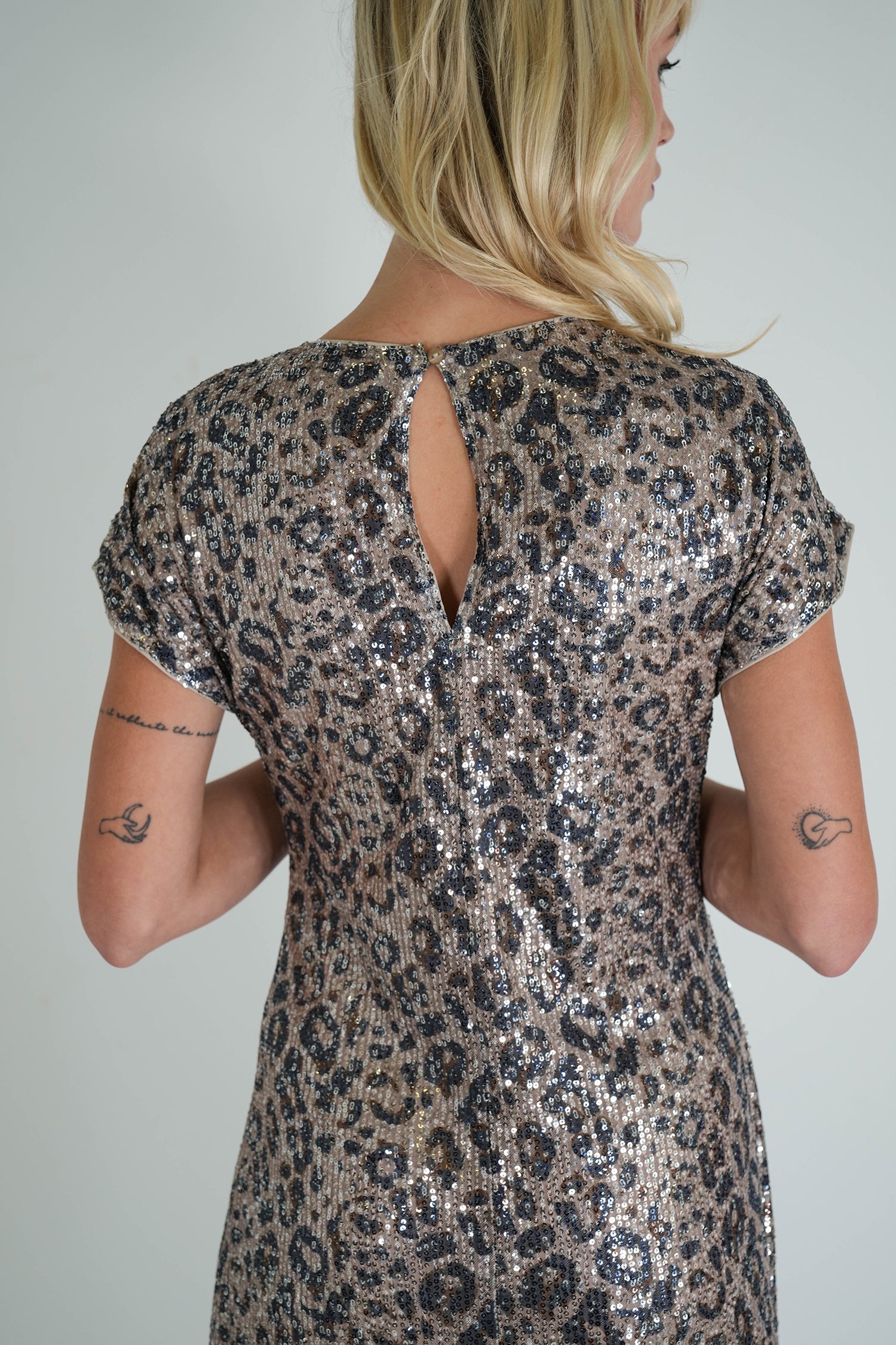 Leopard Sequin Angelina Dress