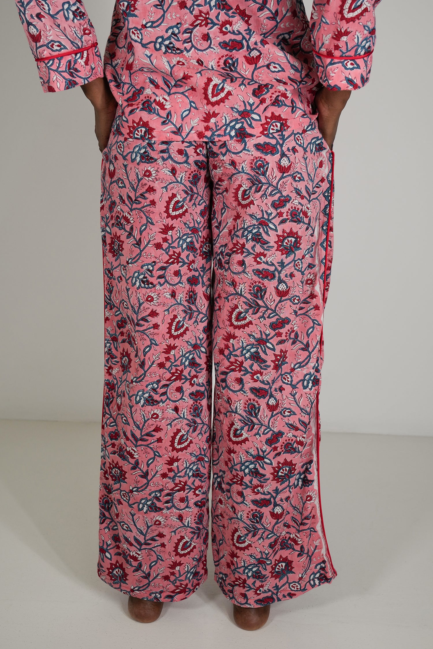 Pink and Red Floral Long Set PJ