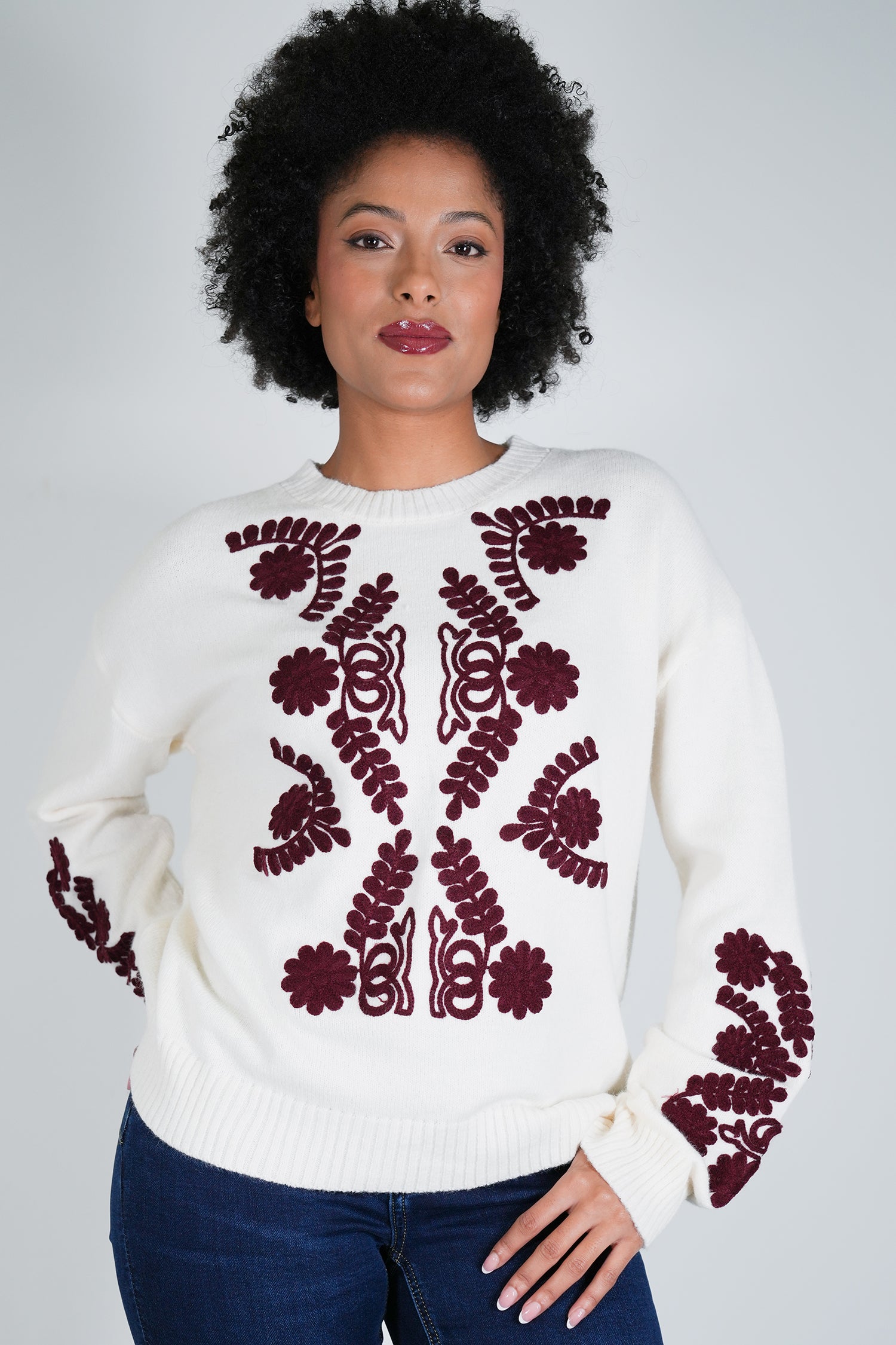 Burgundy Theresa Jumper