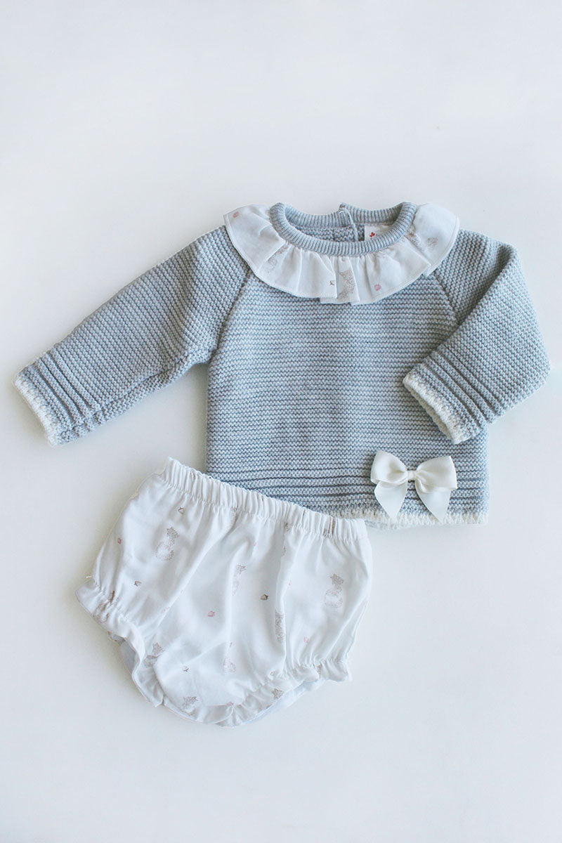 Hailey Knit Set- Light Blue