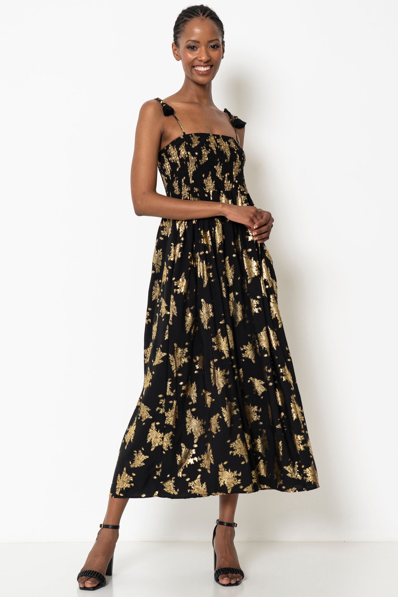 Gold shop leaf dress