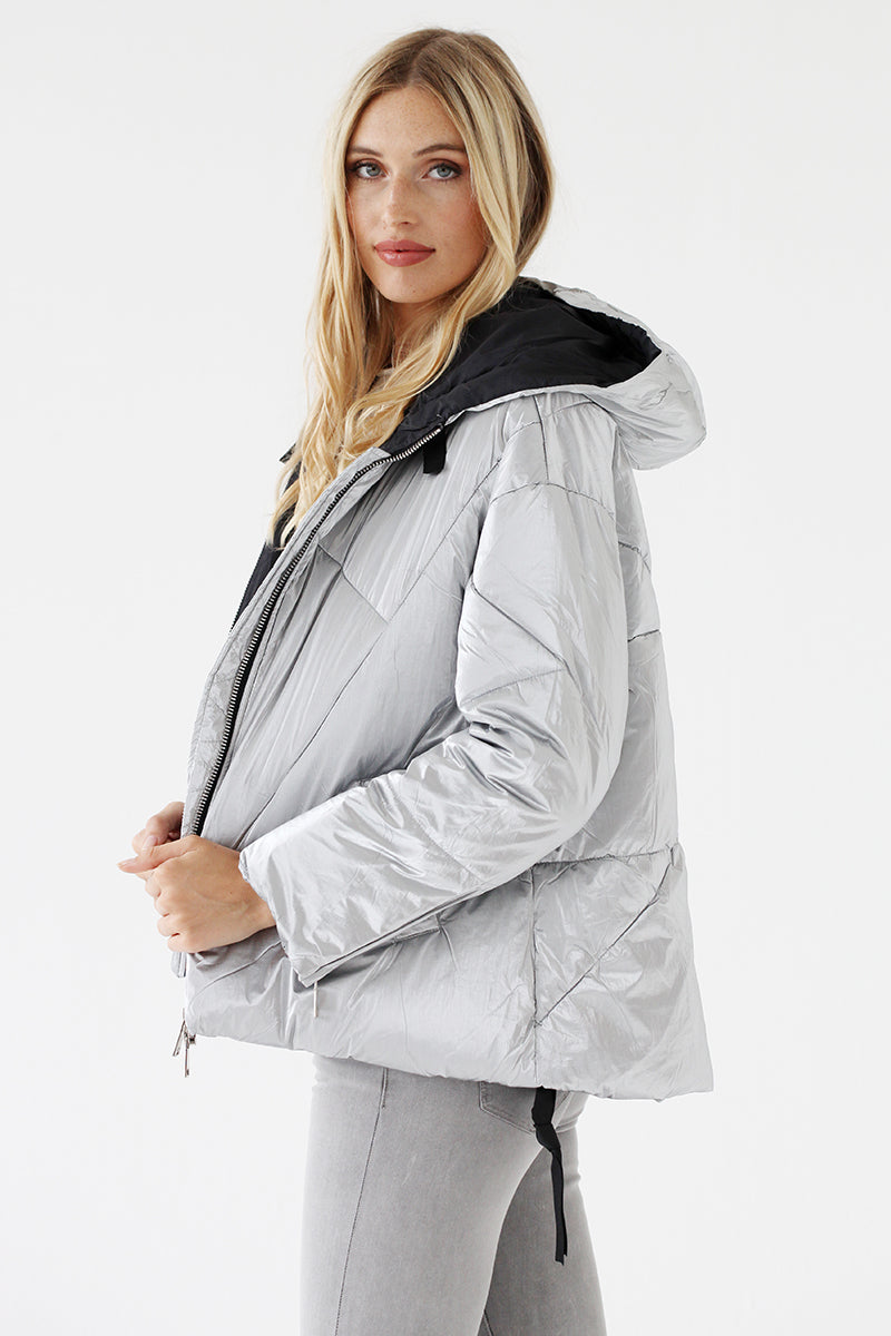 Silver Puffer Jacket