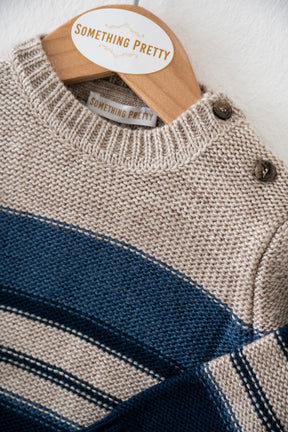 Blue Striped Knit