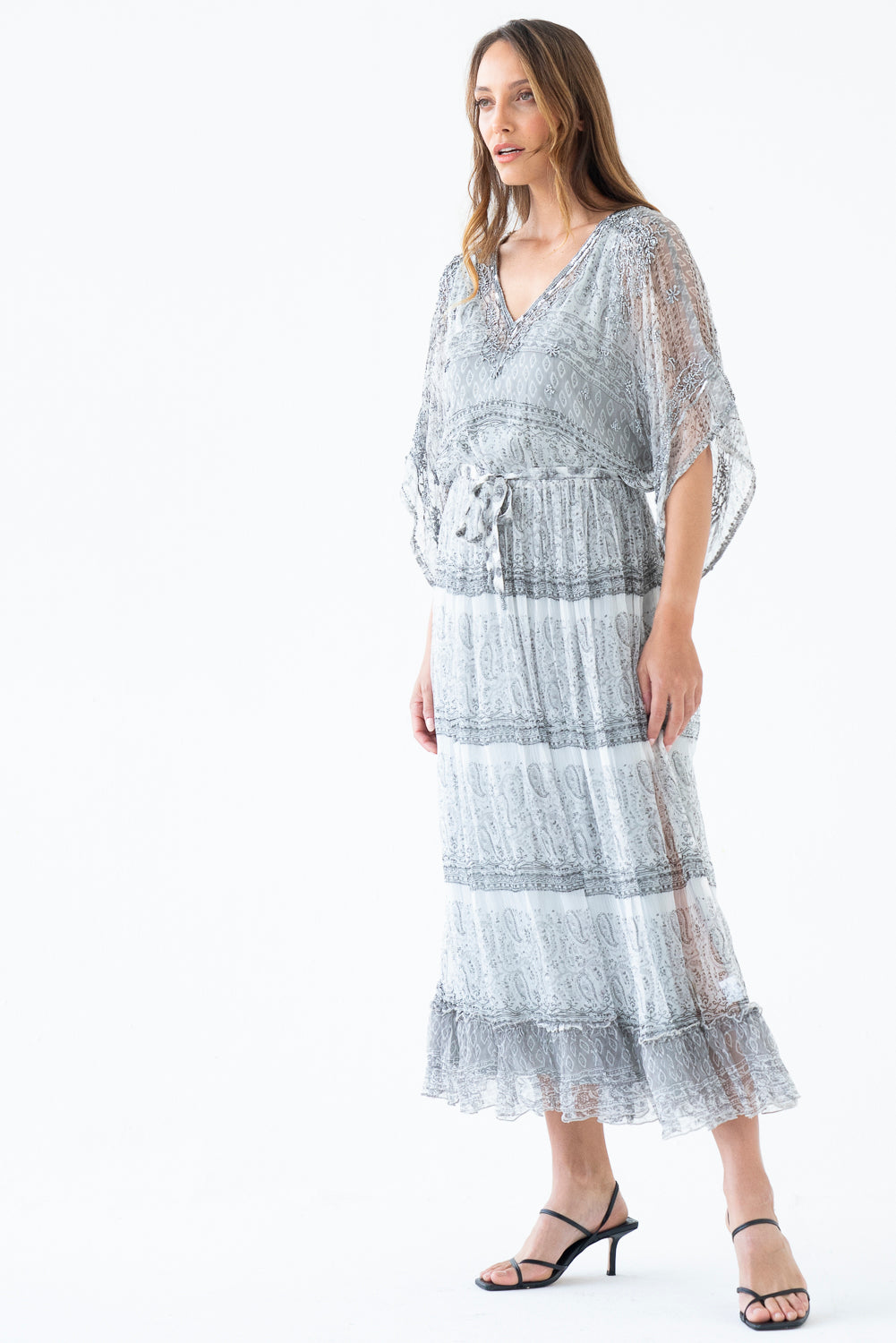 Grey Natz Beaded Dress