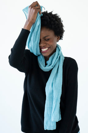 Turquoise Cotton Scarf