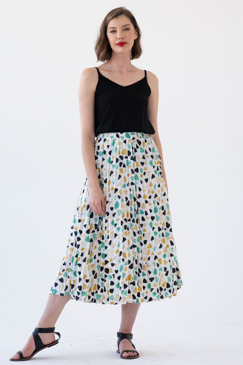 Sage/Black Pebble Skirt