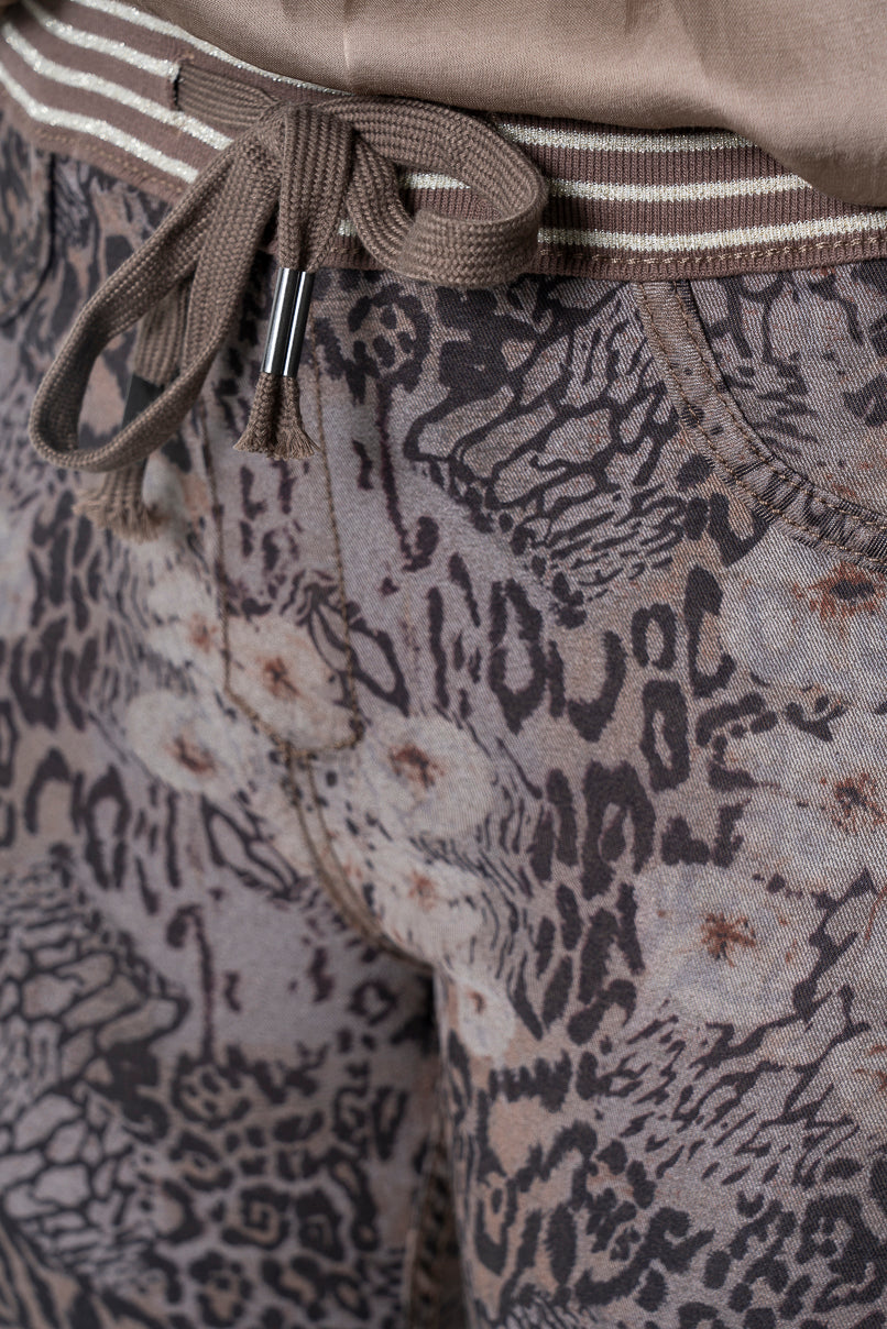 Taupe Snake Reversible Joggers