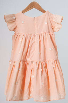 Peach Daisy Dress Set