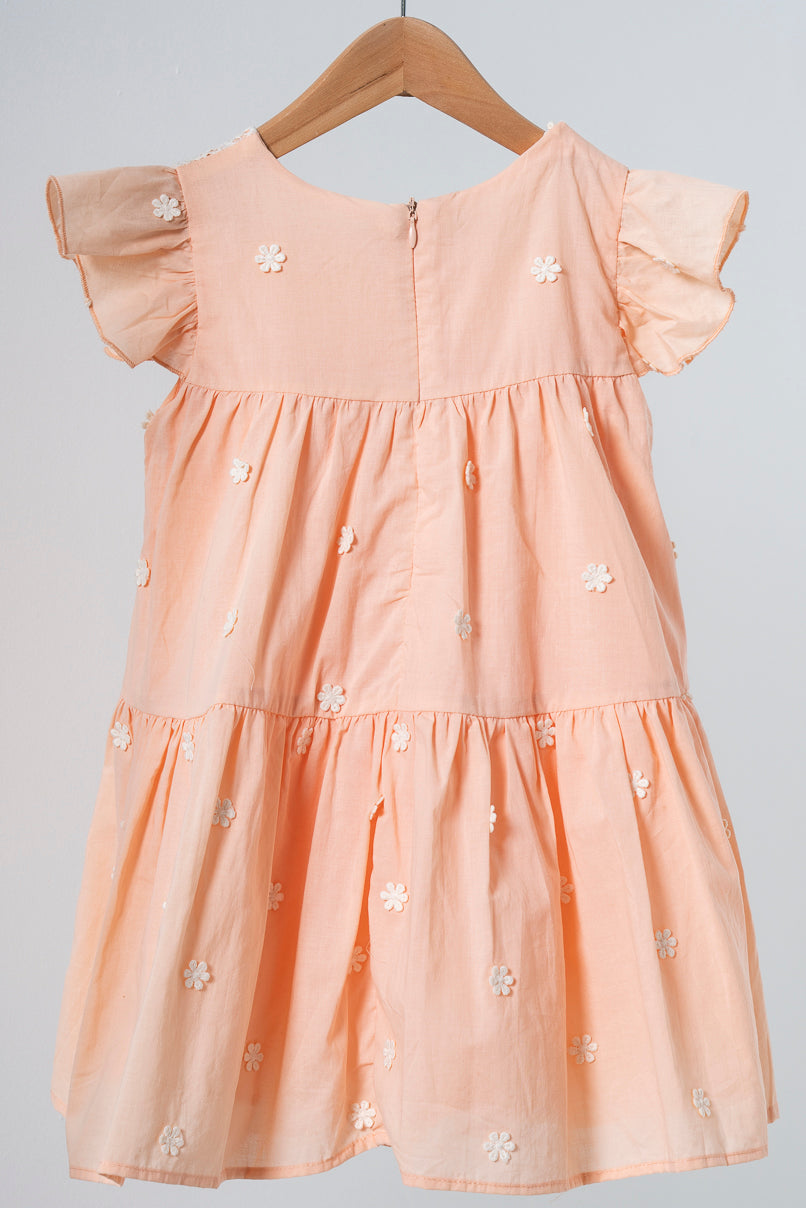 Peach Daisy Dress Set