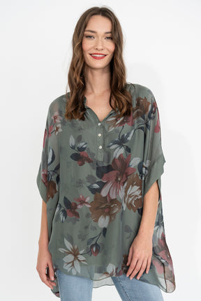 Floral Silk Shirt