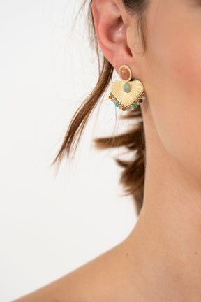 Colourful Jade Earring
