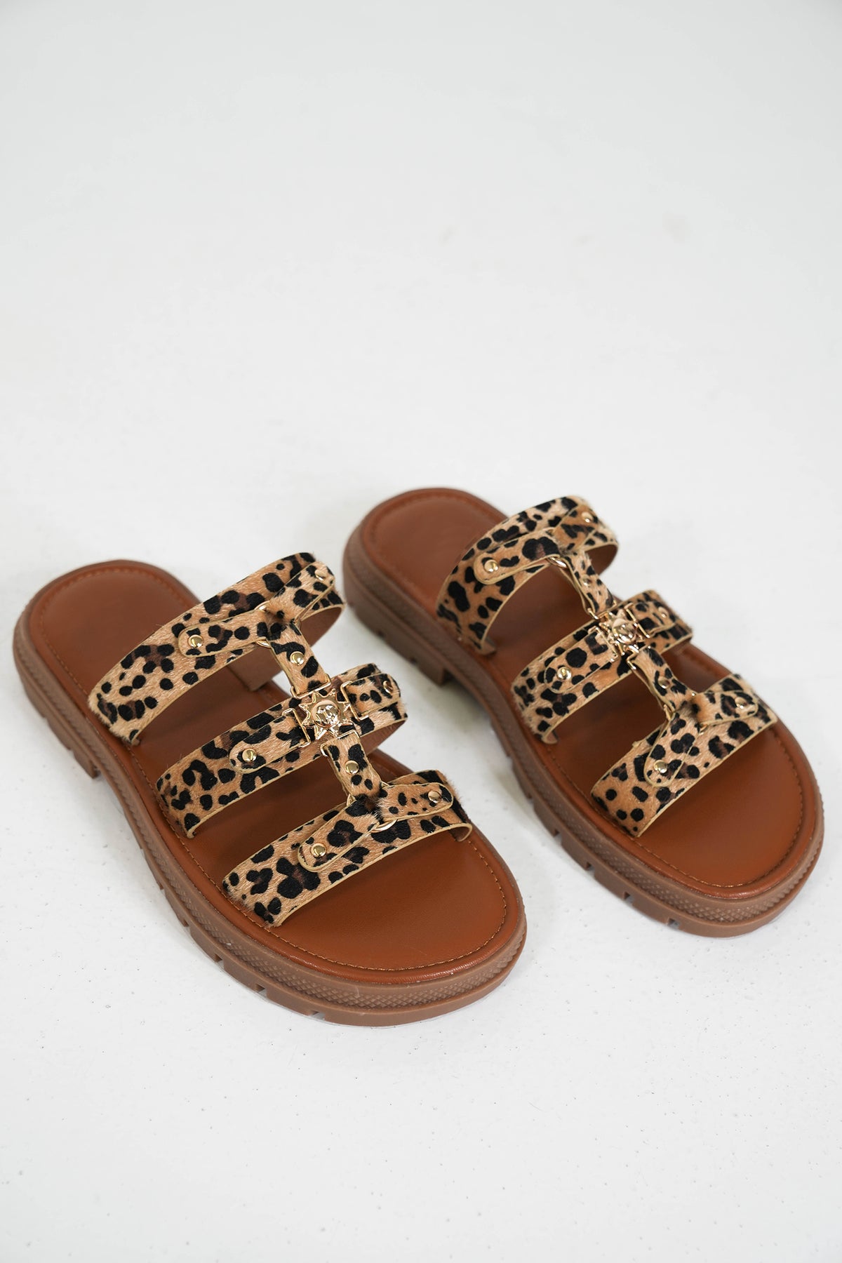 Leopard Jordy Sandal