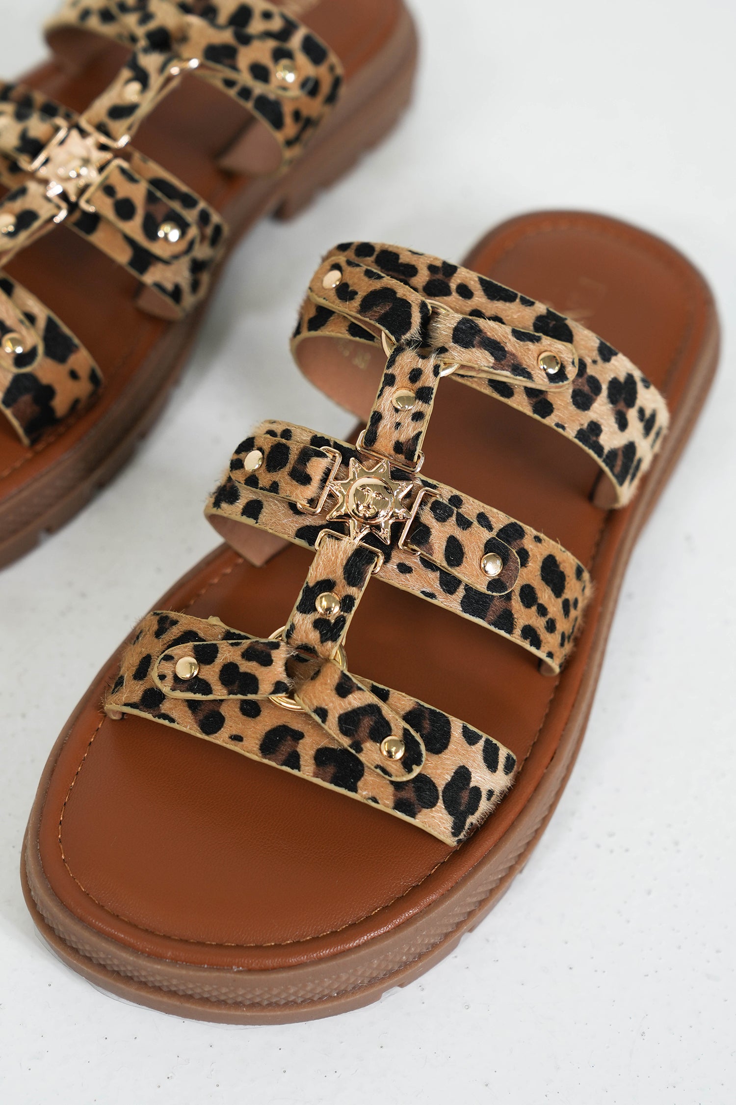 Leopard Jordy Sandal