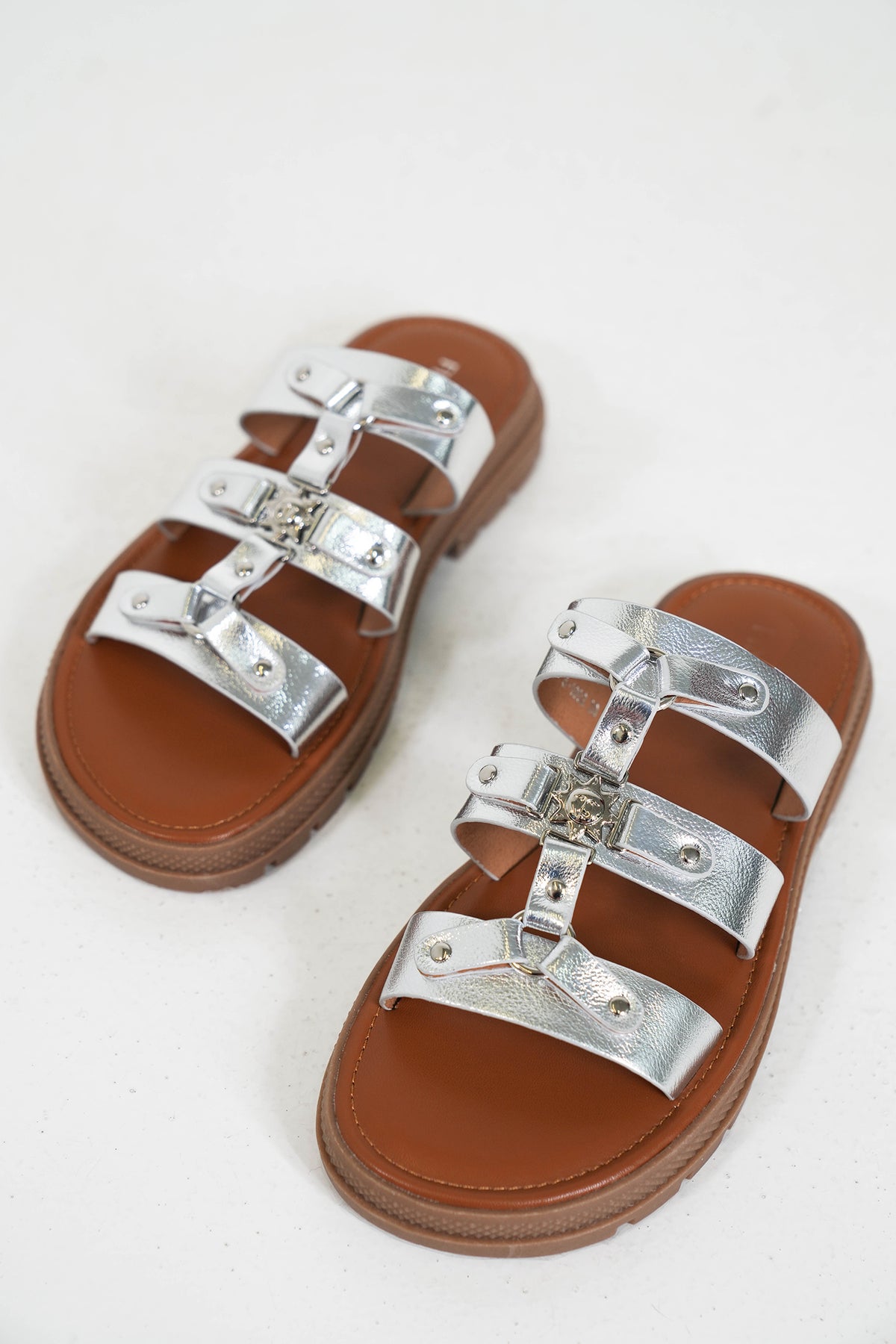 Silver Jordy Sandal