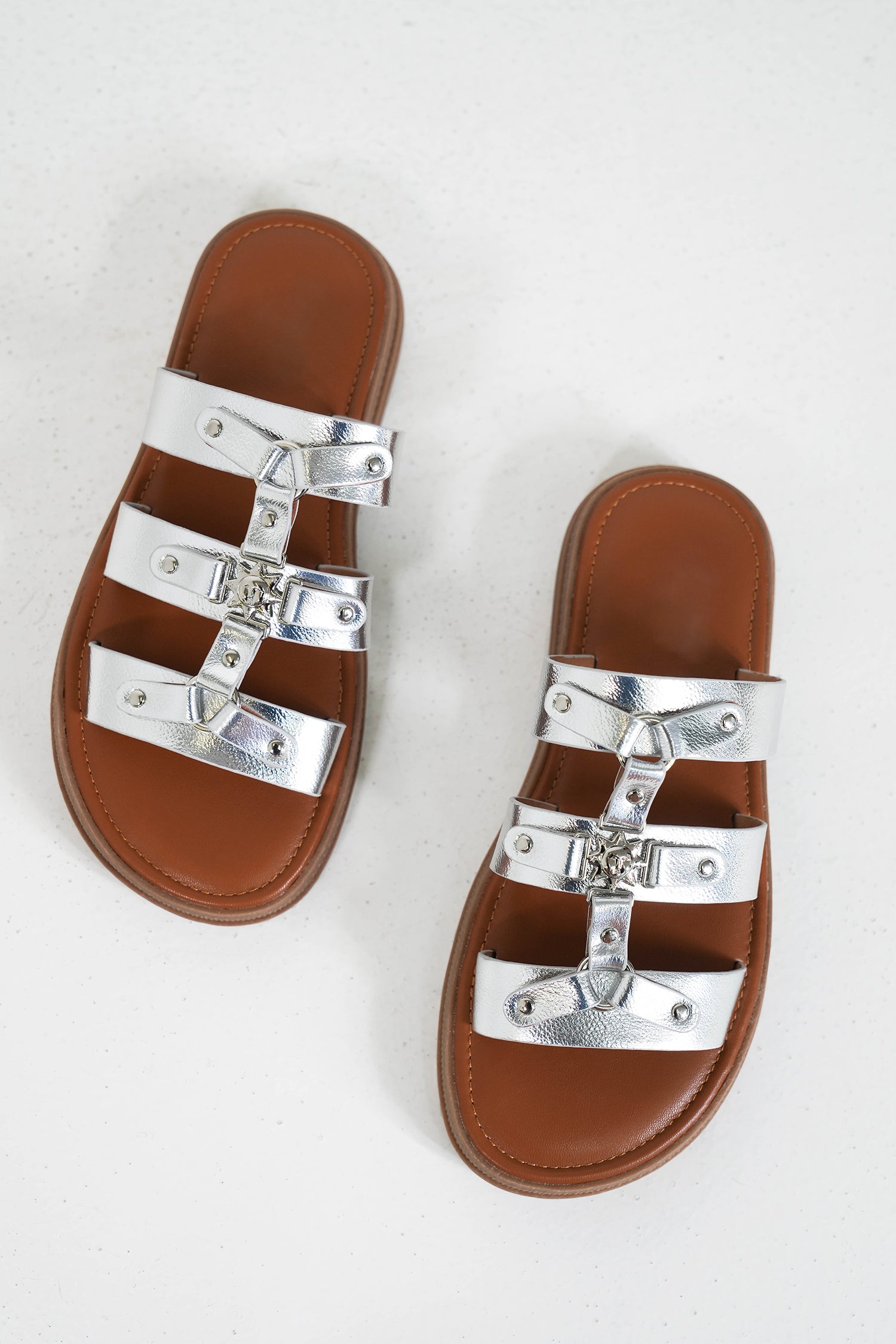 Silver Jordy Sandal