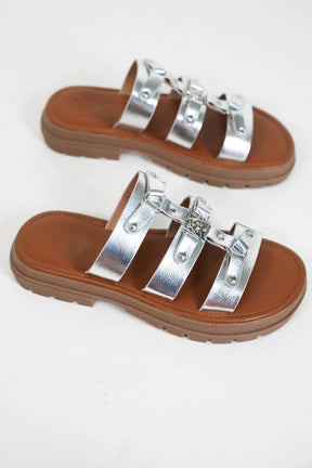 Silver Jordy Sandal