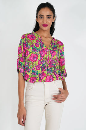 Cara Floral V Blouse