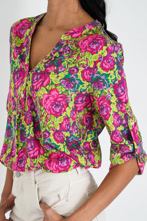 Cara Floral V Blouse