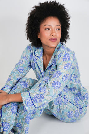 Cobalt Floral Long Set PJ