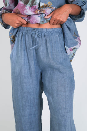 Straight Leg Linen Pant