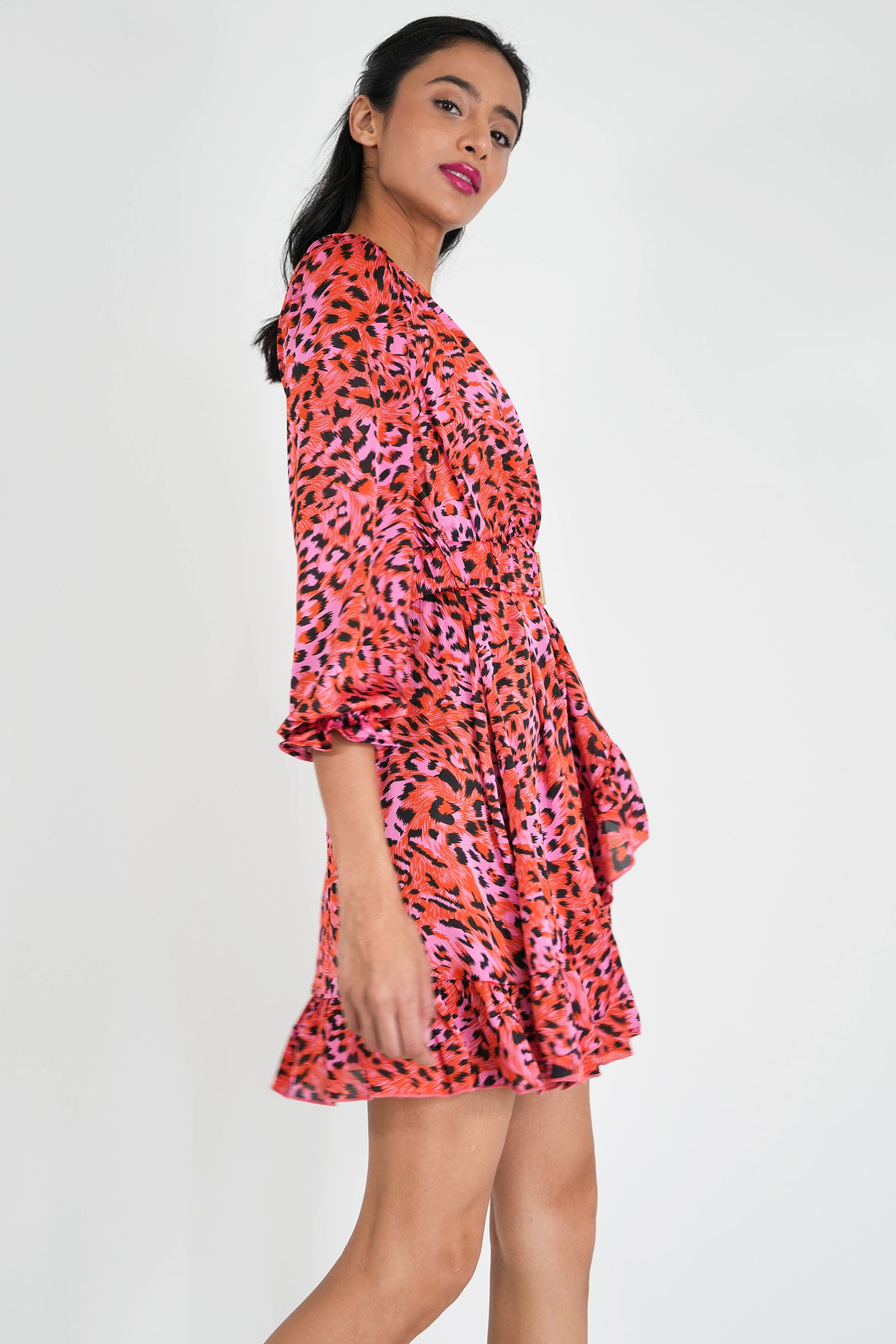 Red Leopard Party Dress