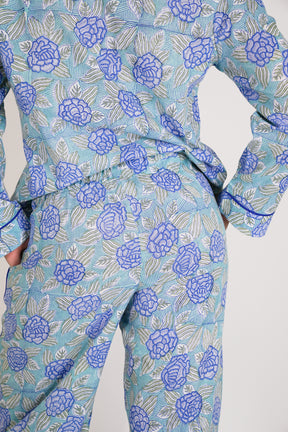 Cobalt Floral Long Set PJ