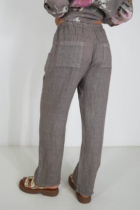 Straight Leg Linen Pant