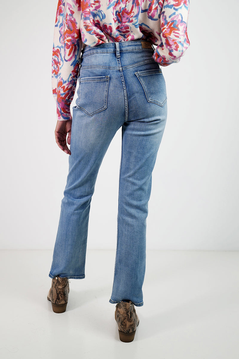 Blue Straight-Leg Jeans