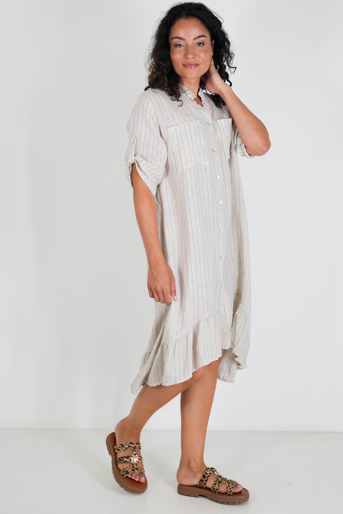 Striped Linen Dress