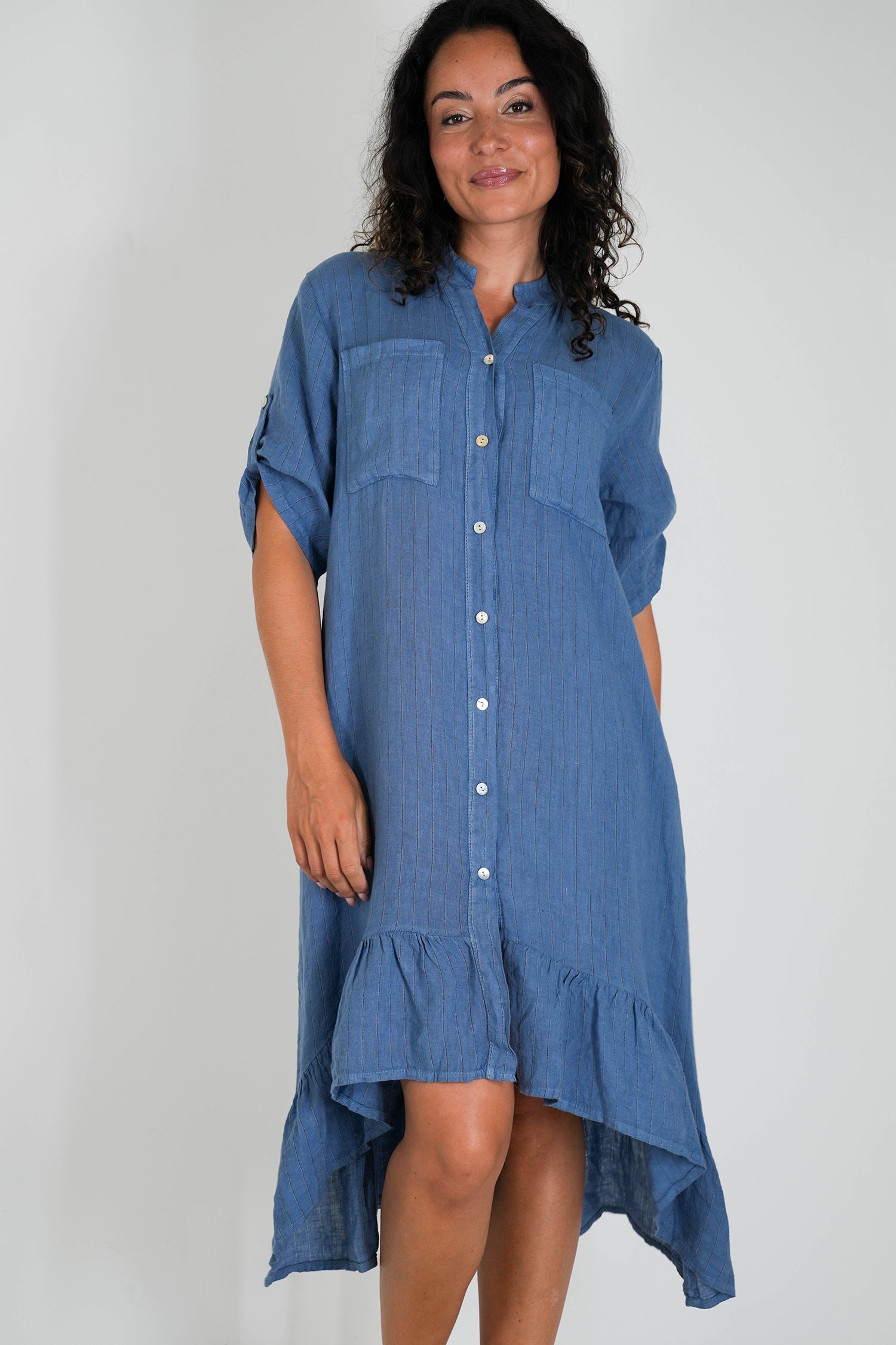 Striped Linen Dress