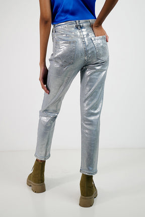 Silver Foil Jeans