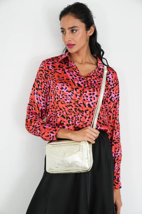 Red Leopard Blouse