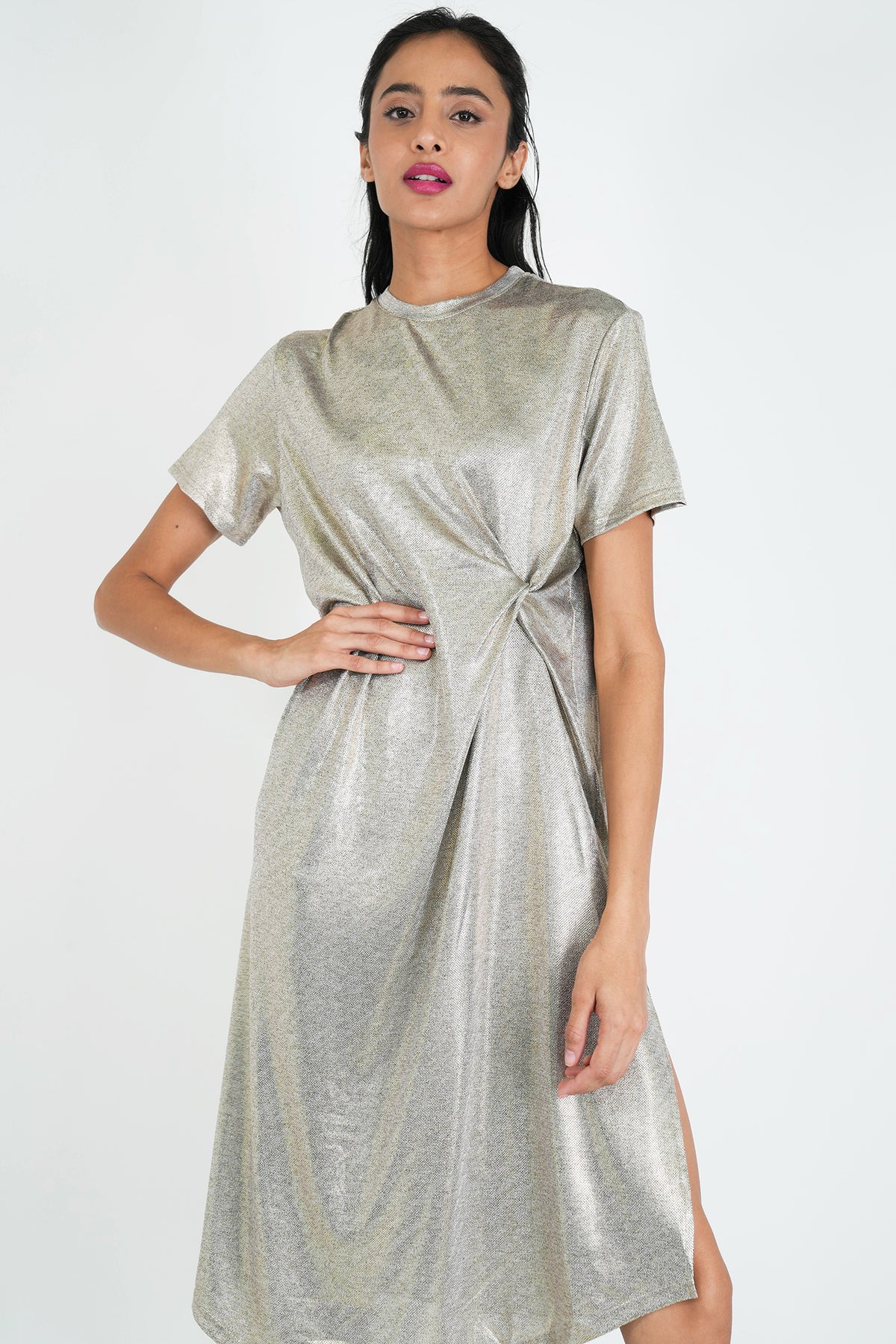 Gold T-Shirt Dress