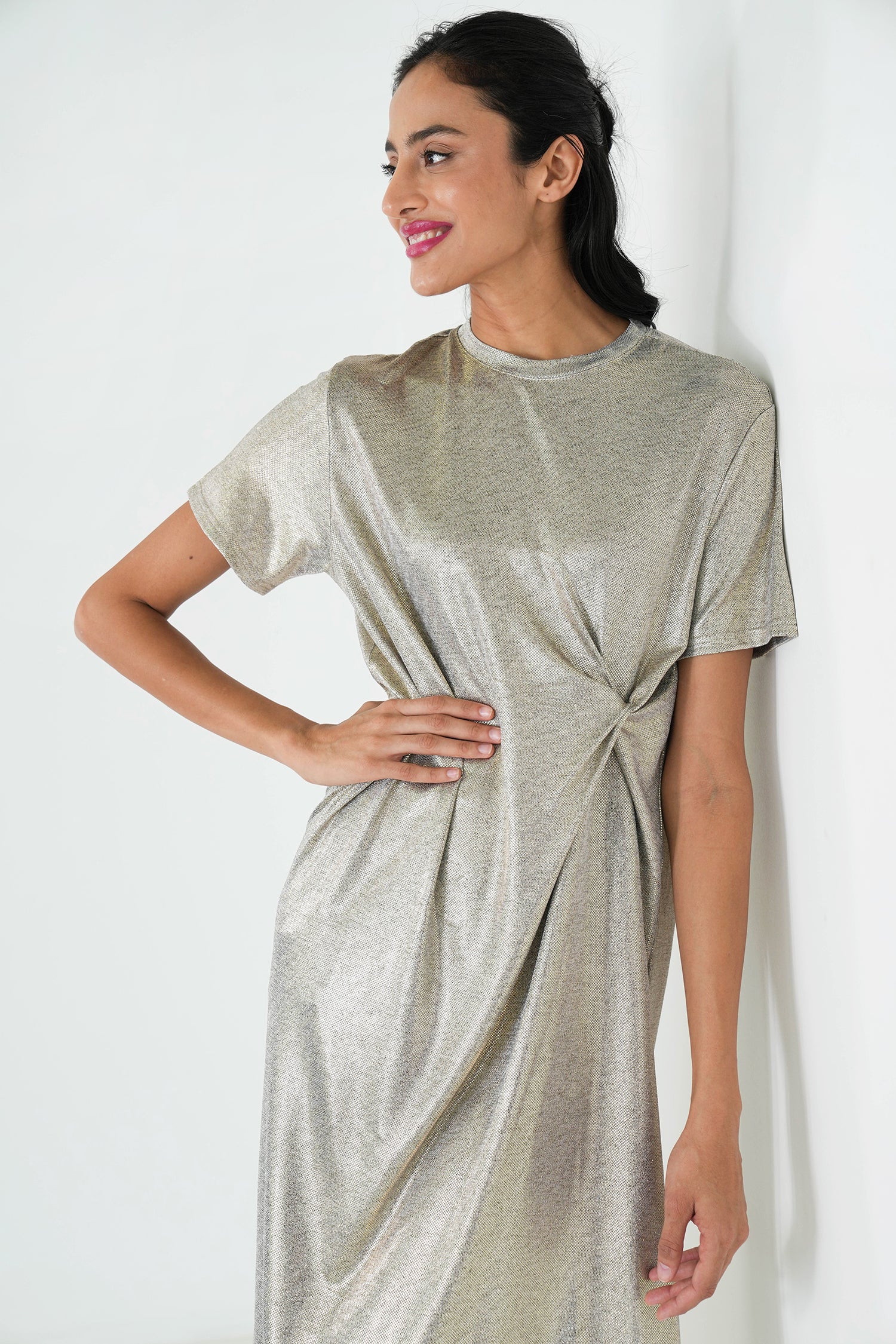 Gold T-Shirt Dress