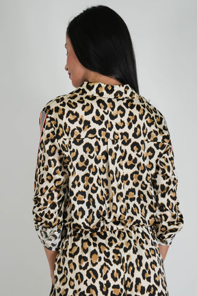 Leopard Striped Blouse