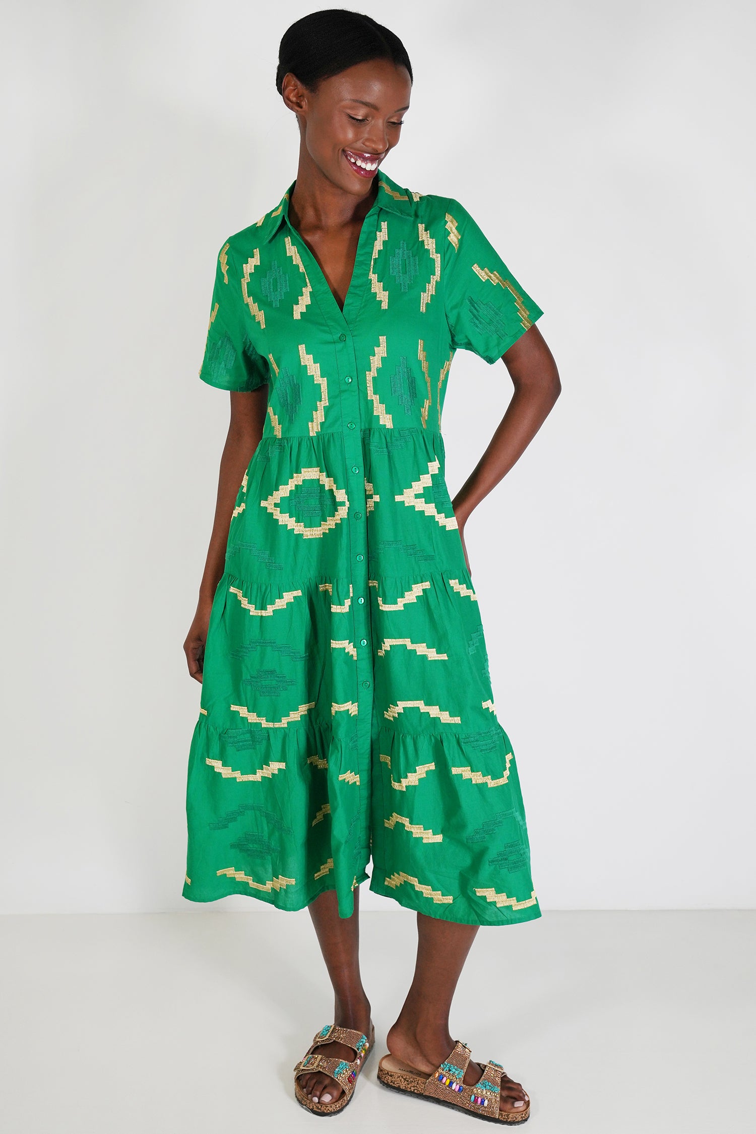 Green Farah Dress