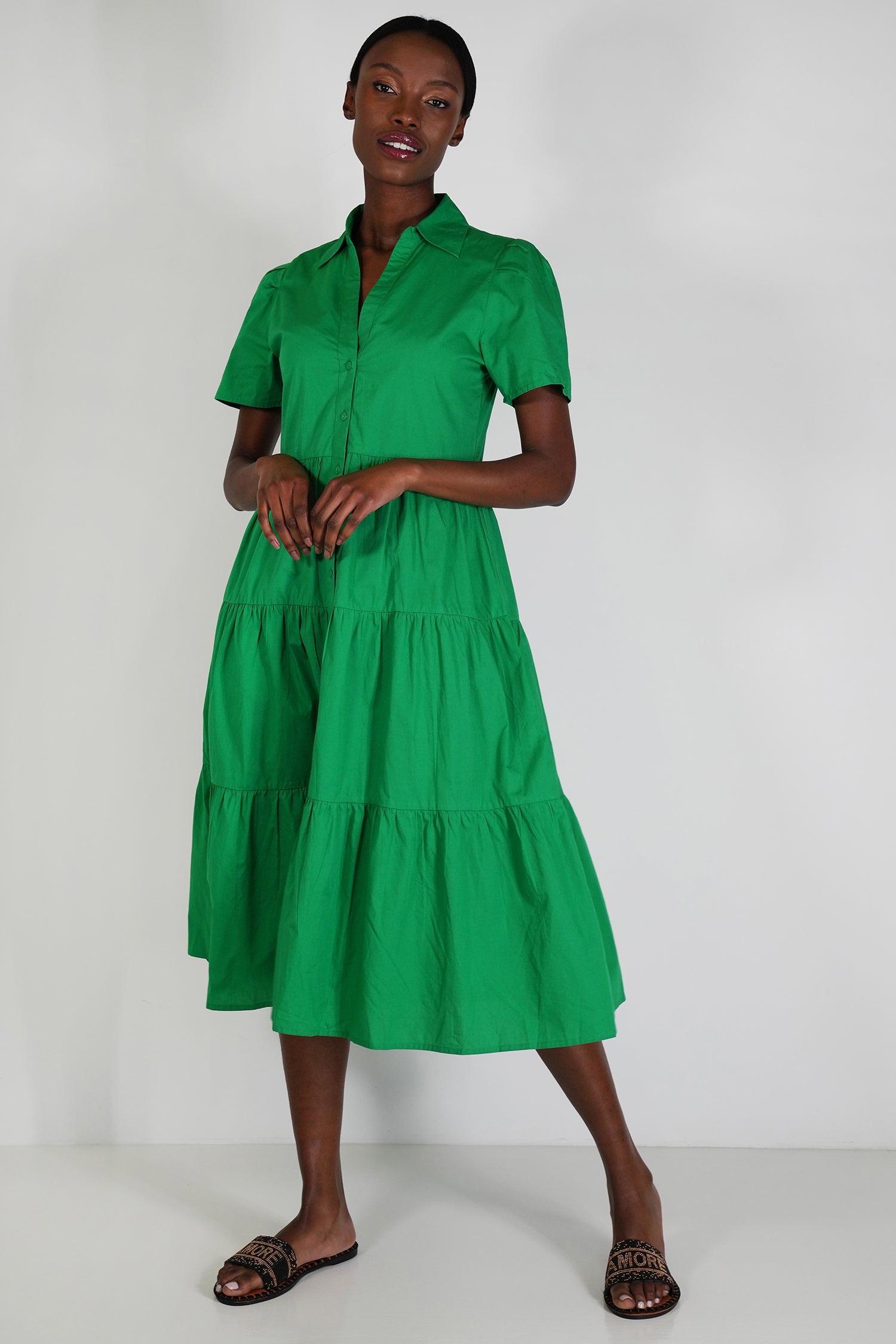 Green Shirt Dress