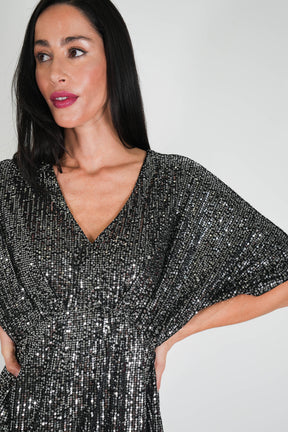 Black Sequin Zaza Dress