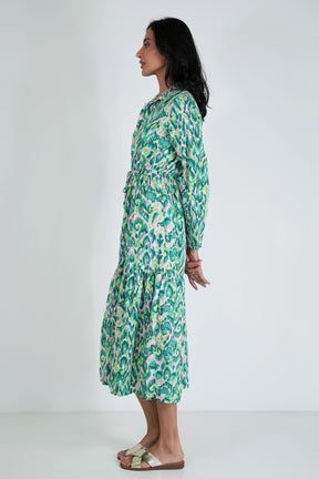 Green Print Lisa Dress