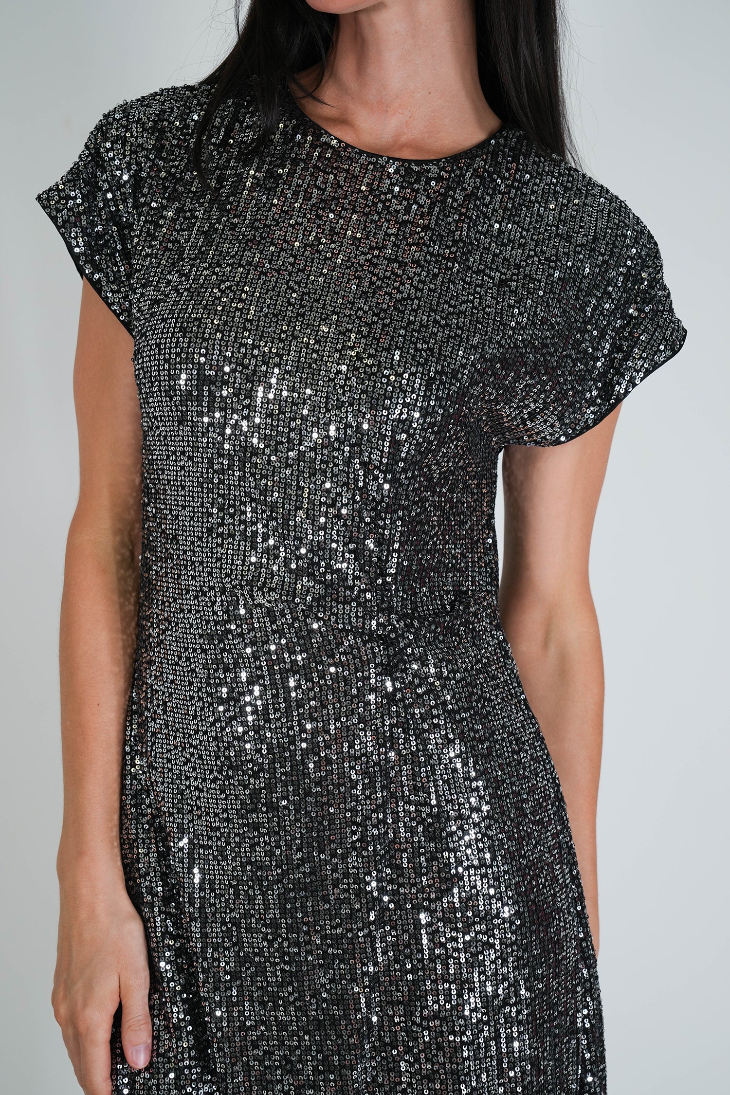 Black Sequin Angelina Dress