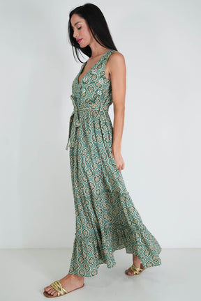 Sage Sleeveless Diyana Dress