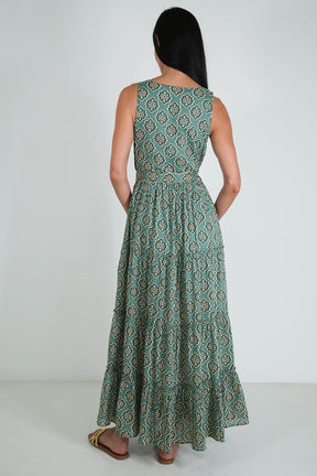 Sage Sleeveless Diyana Dress