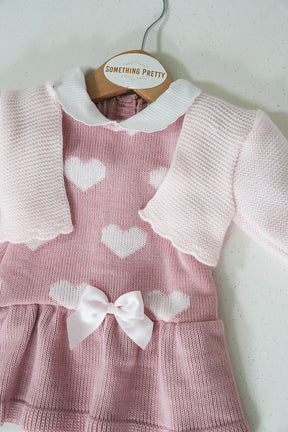 Blush Heart Knit Set