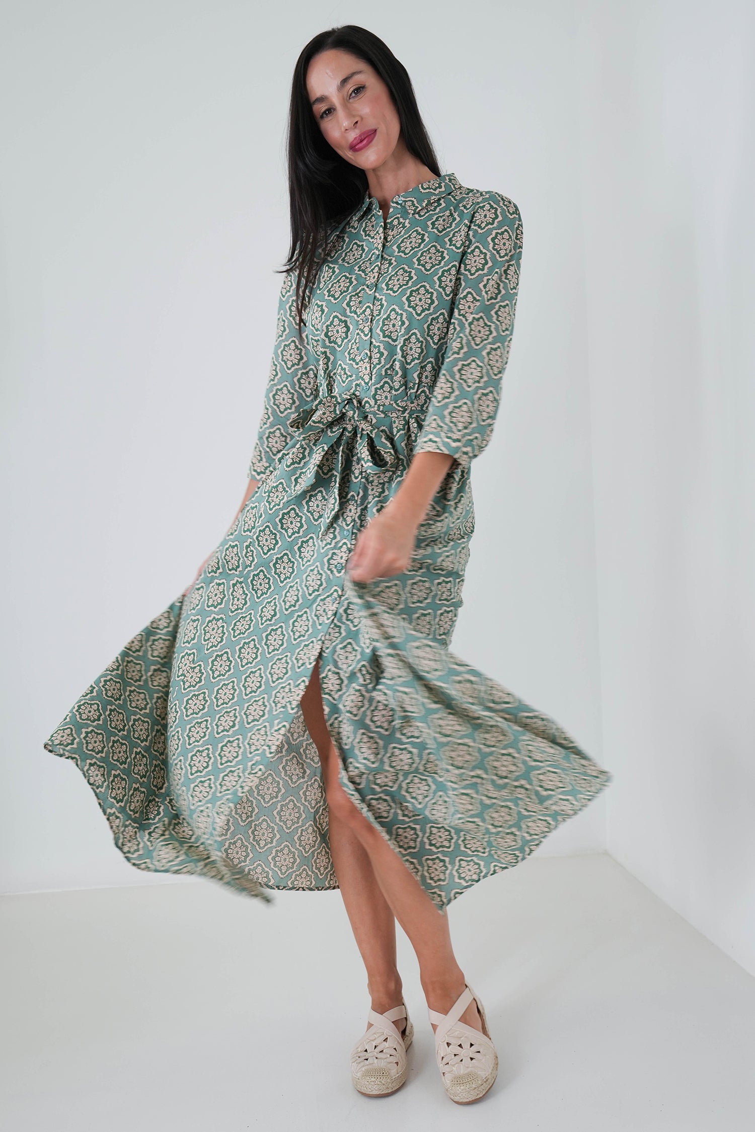 Sage Diyana Shirt Dress