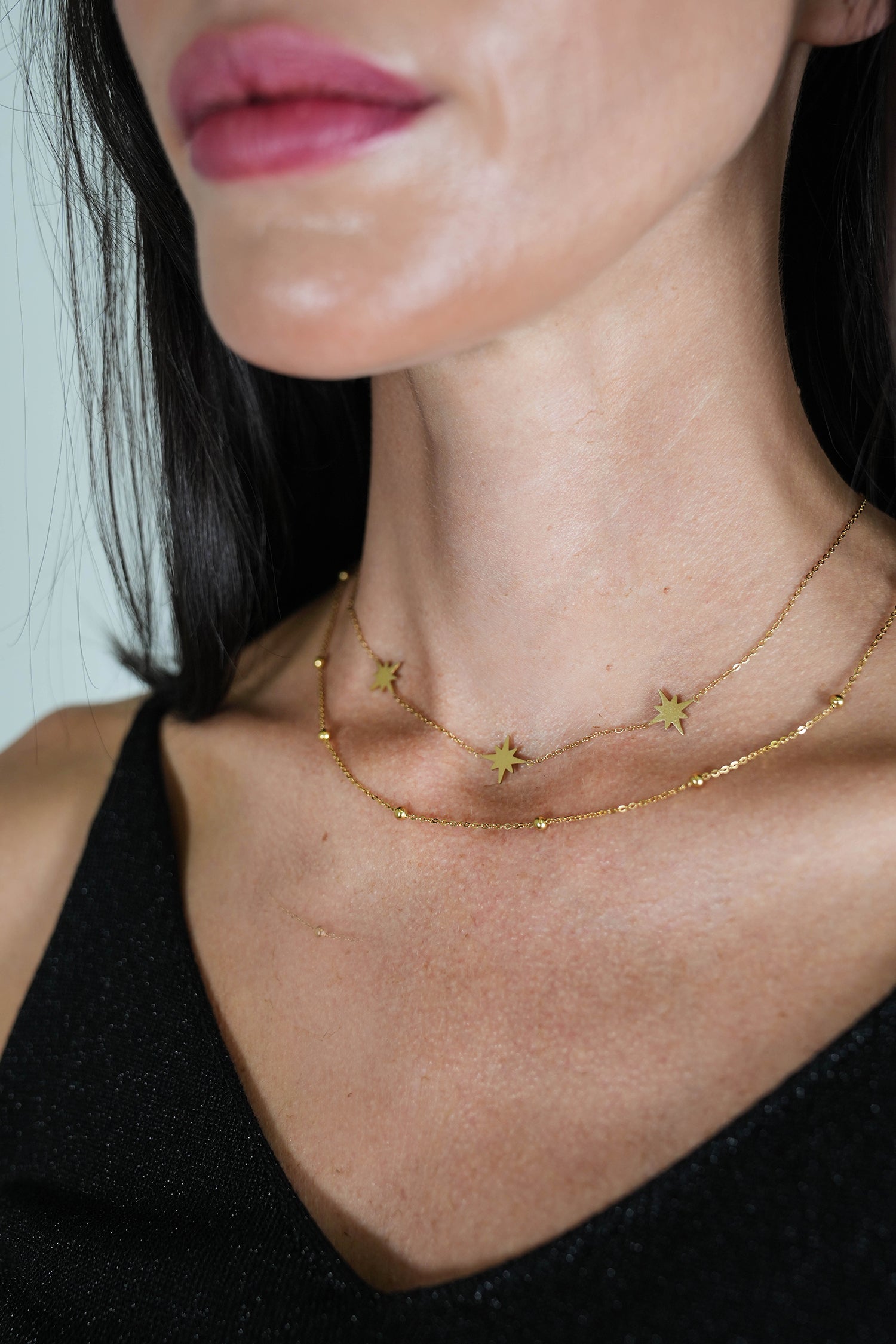 Gold Star Layered Necklace