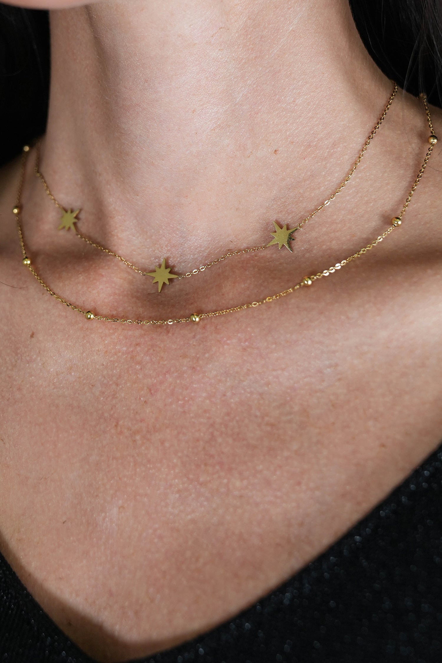 Gold Star Layered Necklace