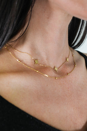 Gold Star Layered Necklace